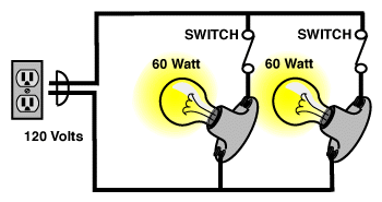 Fundamentals Of Electricity, Wiring 2 Lights In Parallel Diagram